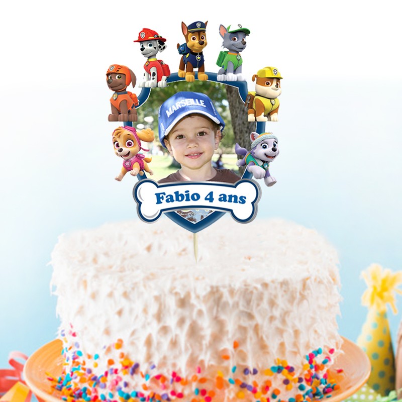 CSP Gâteaux - Gâteau sur le thème Pat Patrouille pour le 3eme  anniversaire 🎂 de Maximiliano 👦 ❤️️Couverture et décoration en chantilly  et le figure en feuille gloss ✂️ ❤️️L'intérieur de gâteau