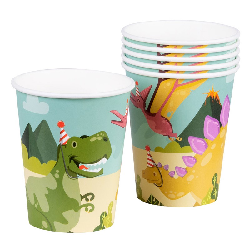 Gobelet Carton Dinosaure - Verre Carton Dinosaure