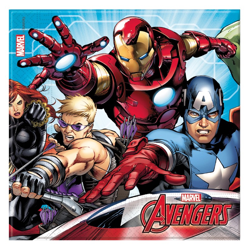 Serviette Anniversaire Avengers - Serviette Papier Avengers