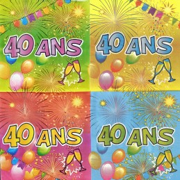 Serviette anniversaire 40 ans