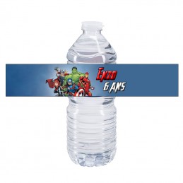etiquette bouteille d'eau Avengers