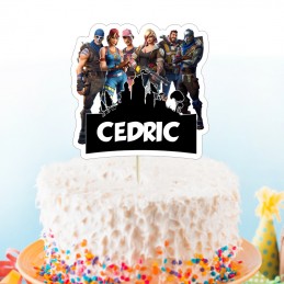 Cake topper Fortnite personnalisé