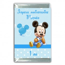 mini chocolat mickey bebe personnalise