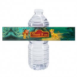 etiquette bouteille eau le roi lion