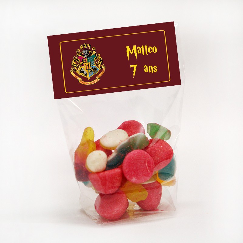Sachet de Bonbon Personnalisé Harry Potter - Etiquette Bonbon