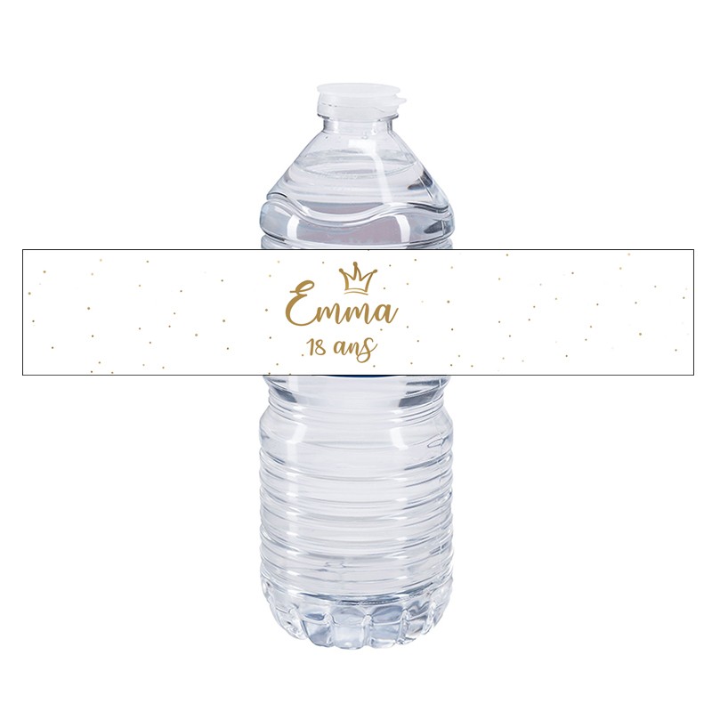 etiquette bouteille d'eau personnalisée