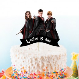 Décoration comestible faite à la main sur le thème du gâteau danniversaire  Harry Potter.. personnalisé.. -  France