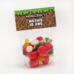 Sachet de Bonbon Personnalisé Minecraft