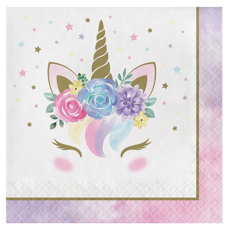 Serviette Anniversaire Licorne - Serviette Papier Licorne