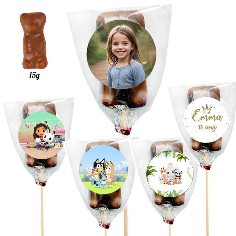 Sucette chocolat personnalisée Sucette chocolat personnalisée