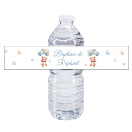 Etiquette bouteille d'eau personnalisée ours