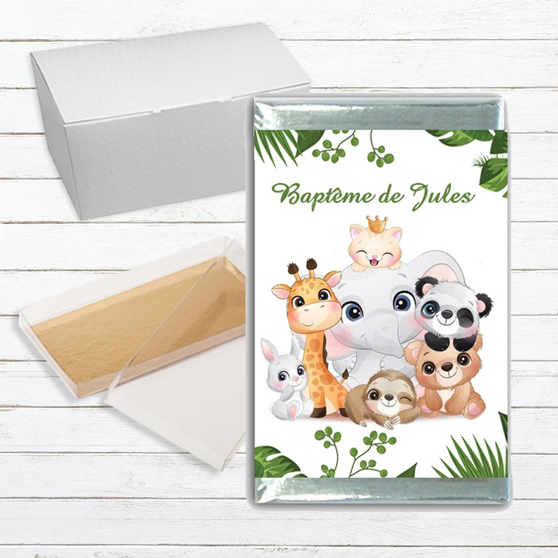 Chocolat personnalisé safari