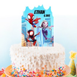 Cake topper Spidey personnalisé