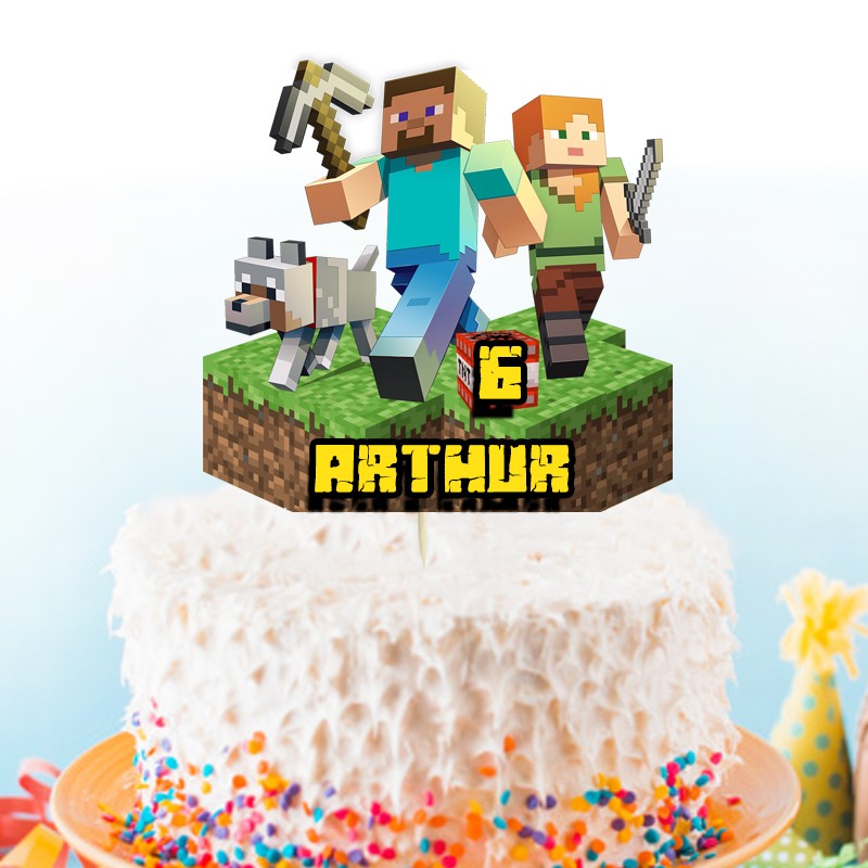 Cake topper Minecraft Cake topper Minecraft