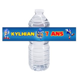 Etiquette bouteille eau Sonic