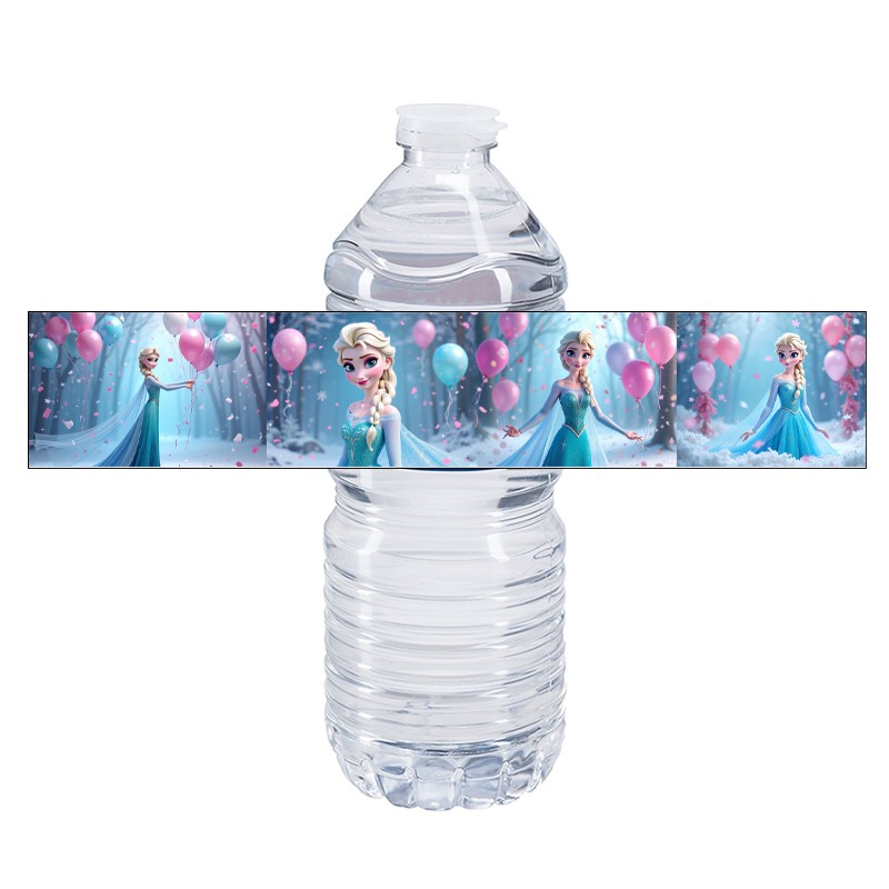 Etiquette bouteille d'eau reine des neiges personnalisée Etiquette bouteille d'eau reine des neiges personnalisée