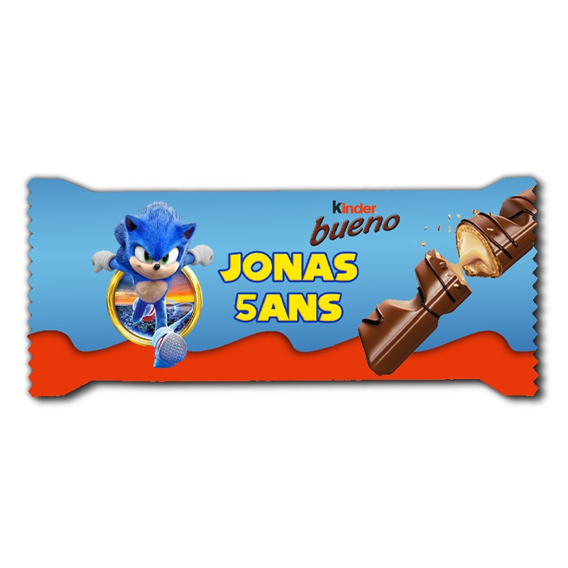 Kinder Bueno Sonic personnalisé Kinder Bueno Sonic personnalisé
