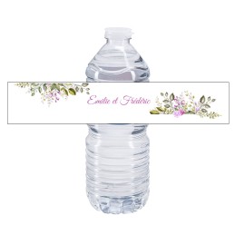 Etiquette bouteille d'eau personnalisée mariage