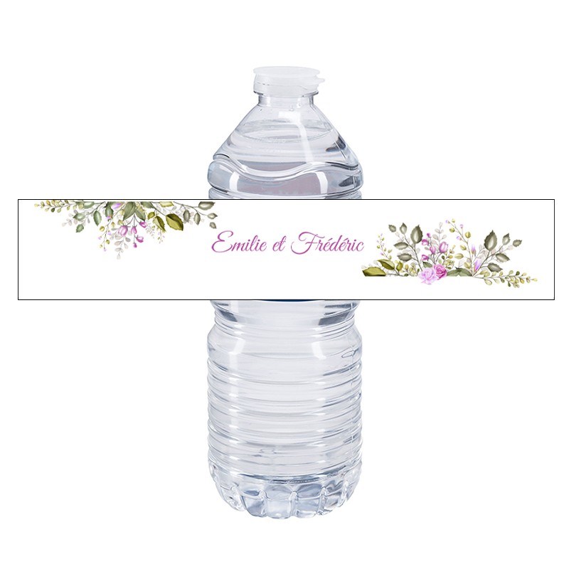 Etiquette bouteille d'eau personnalisée mariage Etiquette bouteille d'eau personnalisée mariage