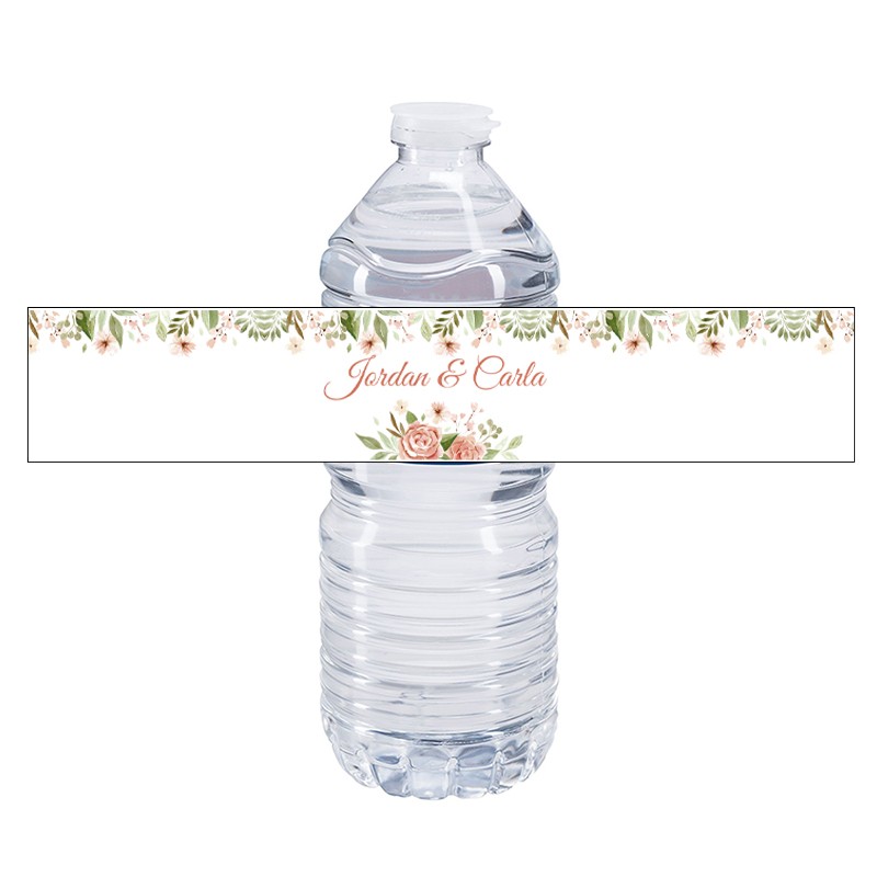 Etiquette bouteille eau mariage personnalisée