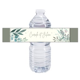 Etiquette bouteille eau mariage personnalisée
