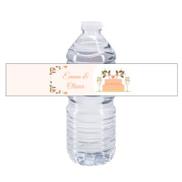 Etiquette bouteille eau mariage personnalisée