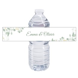 Etiquette bouteille eau mariage personnalisée