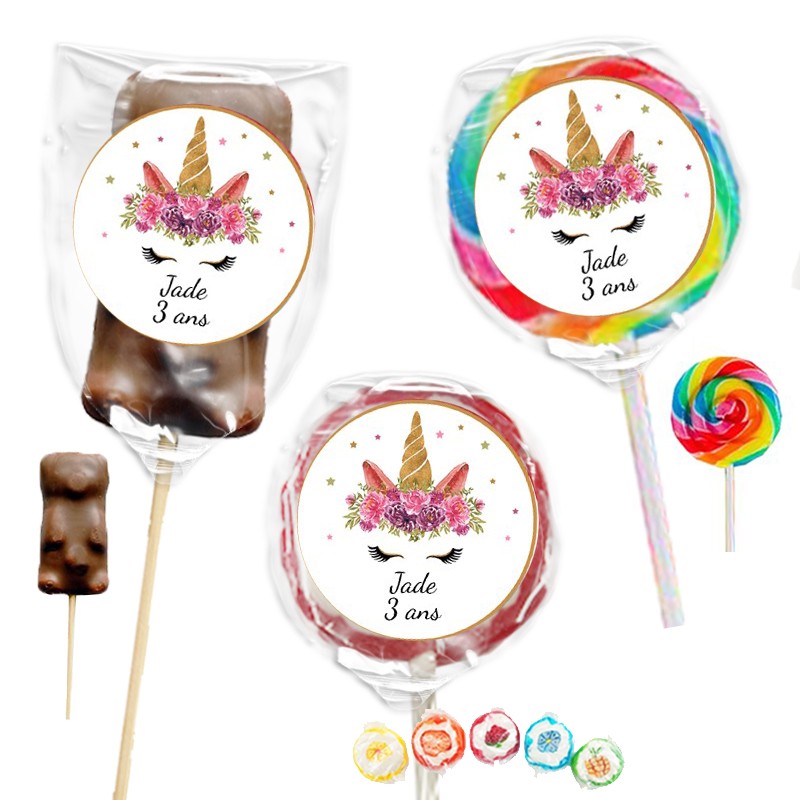 Sucette licorne personnalisée Sucette licorne personnalisée