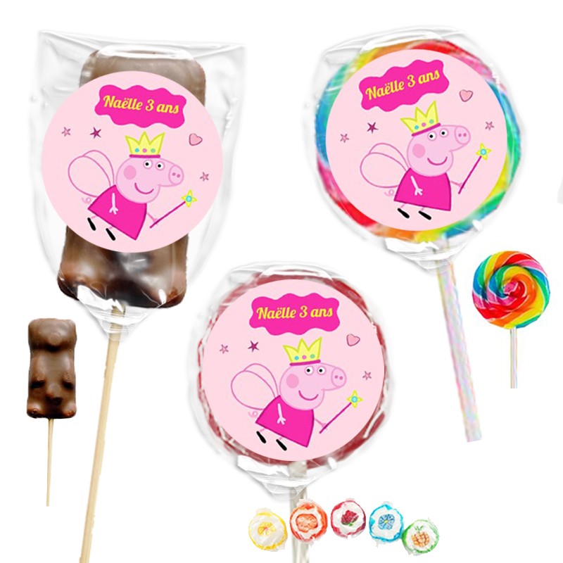 Sucette Peppa Pig personnalisée Sucette Peppa Pig personnalisée