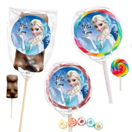 Sucette Reine des neiges personnalisée