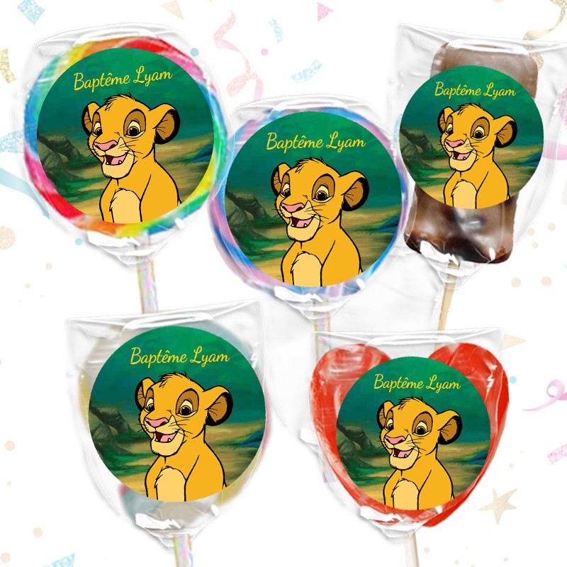 Sucette Le roi lion personnalisée Sucette Le roi lion personnalisée