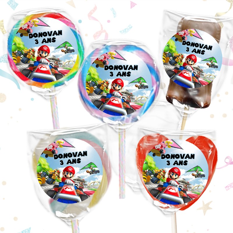 Sucette Mario personnalisée Sucette Mario personnalisée