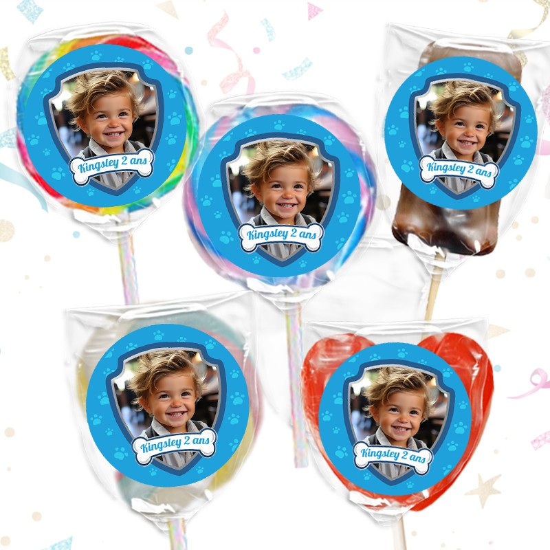 Sucette Pat Patrouille personnalisée avec photo