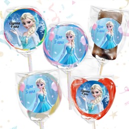 Sucette reine des neiges personnalisée
