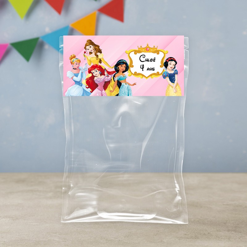 Sachet de bonbon princesses personnalisé Sachet de bonbon princesses personnalisé