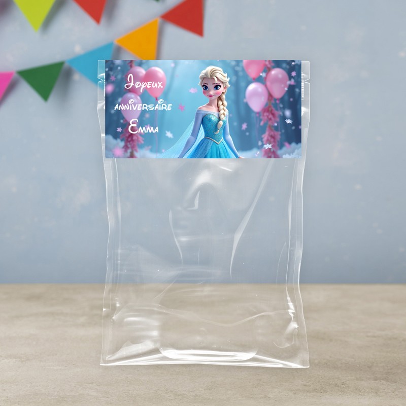 Sachet de bonbon personnalisé Reine des neiges