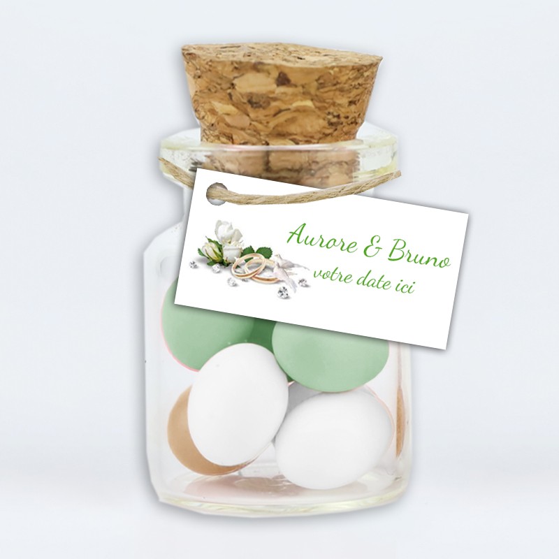 Etiquette dragée mariage personnalisée