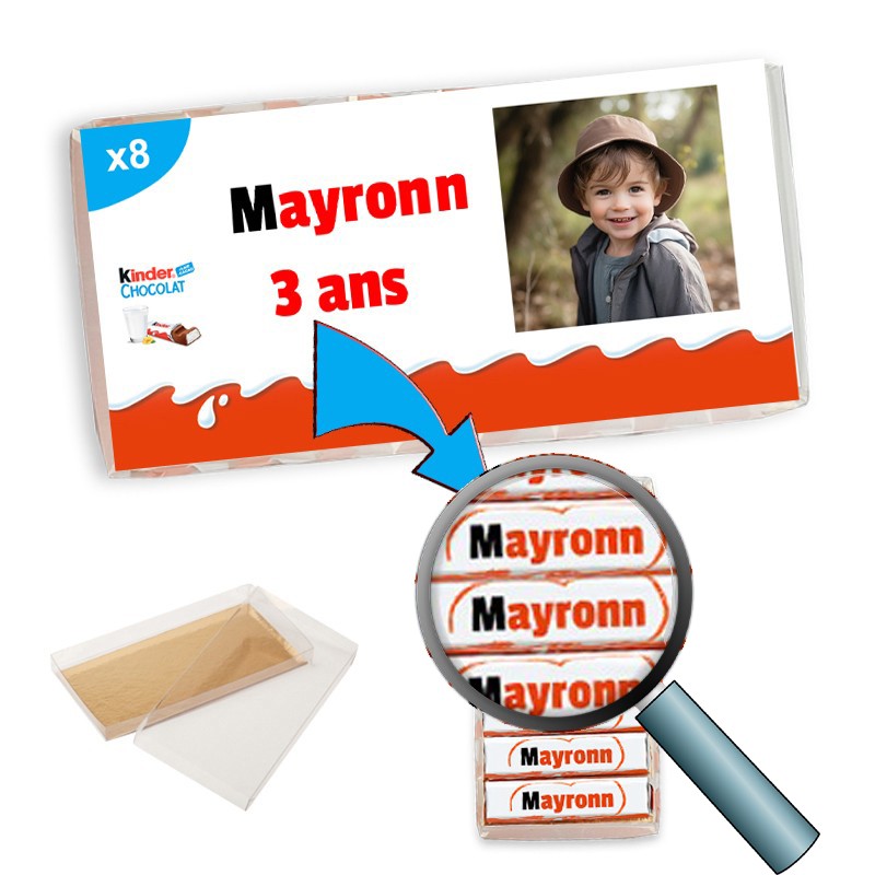 Kinder chocolat personnalisé