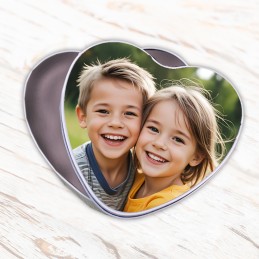 Boite métal coeur personnalisée