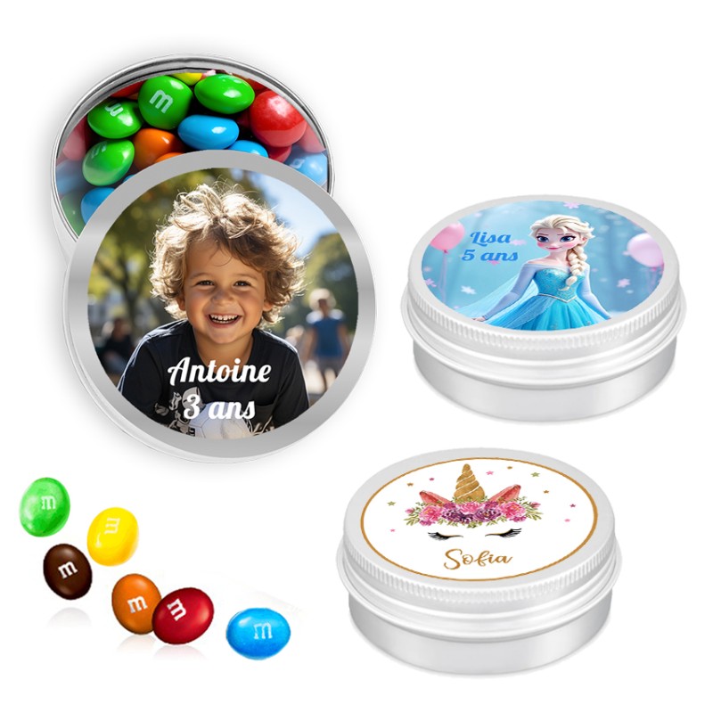 boite à bonbon personnalisée photo logo