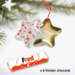 Boule de Noël étoile personnalisée