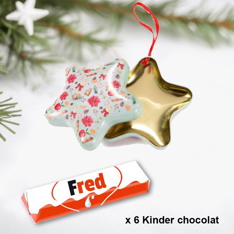 Boule de Noël étoile personnalisée