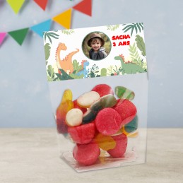 Sachet de bonbon personnalisé dinosaure