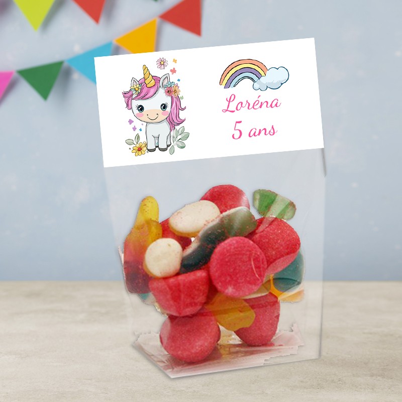 Sachet de bonbons Licorne