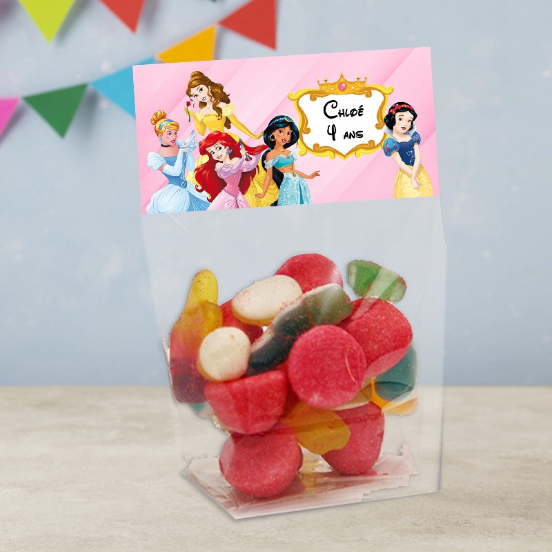 Sachet de bonbon princesses personnalisé Sachet de bonbon princesses personnalisé