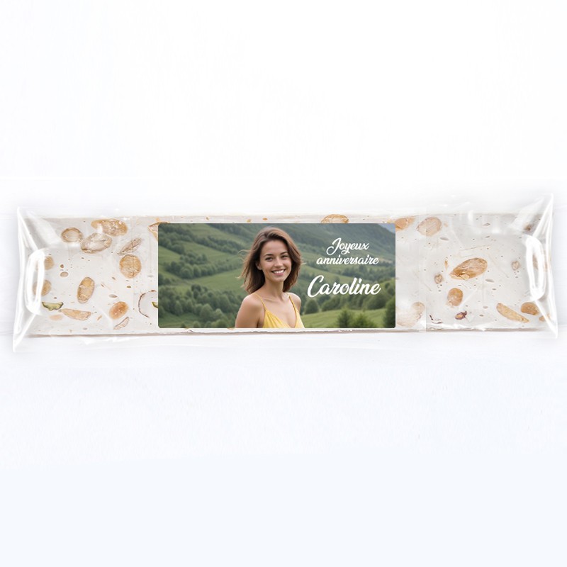 Nougat personnalisé photo