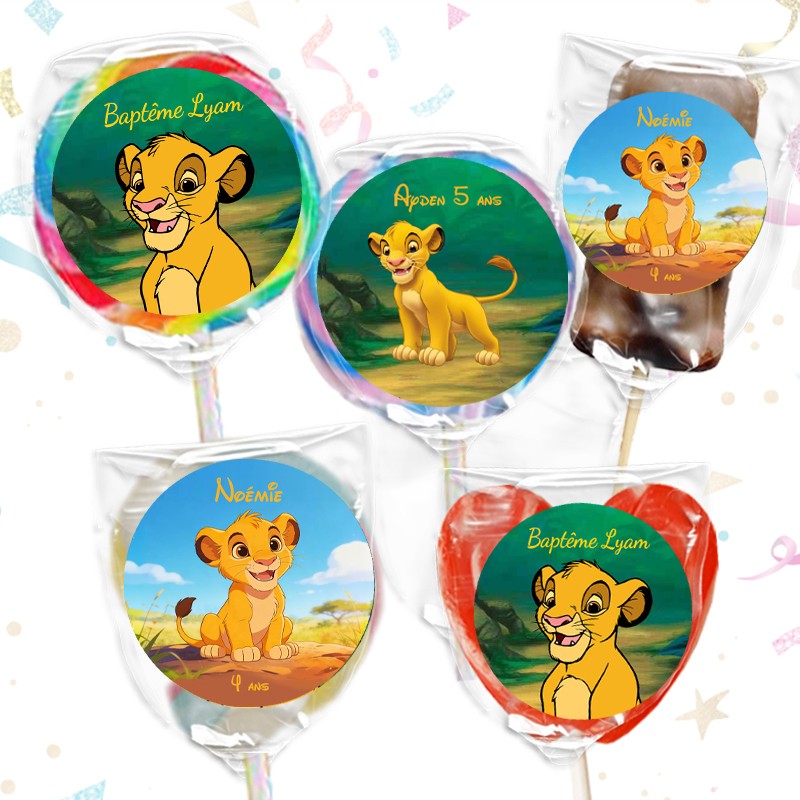 Sucette Le roi lion personnalisée