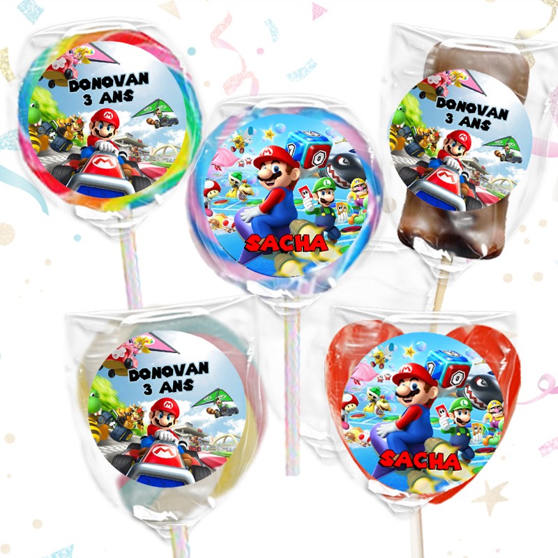 Sucette Mario personnalisée