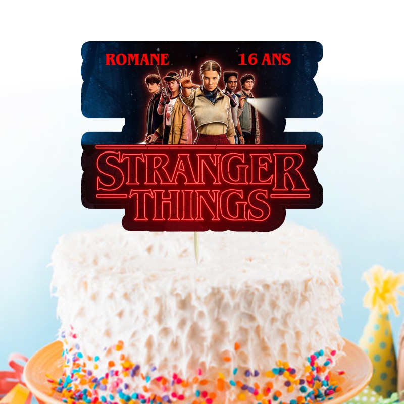 Cake Topper Stranger Things personnalisé