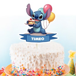 Cake topper Stitch personnalisé